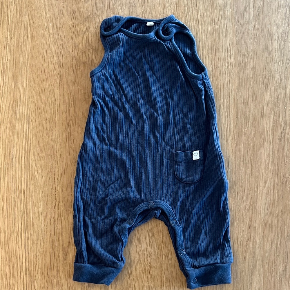 MORI baby ribbed romper